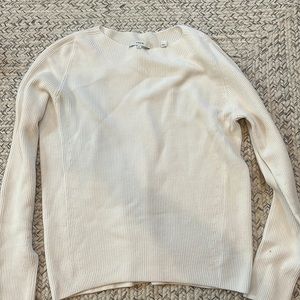 Vince Boat Neck Pullover In Optic White, XS